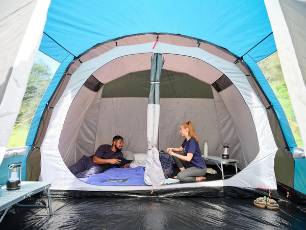 Coleman Cook 4 Family Tent | 4 Man Tunnel Tent with Separate Living And Sleeping Area | Easy To Pitch | 4 Person Camping Tent | 3000mm Waterproof | with Sewn-in Groundsheet