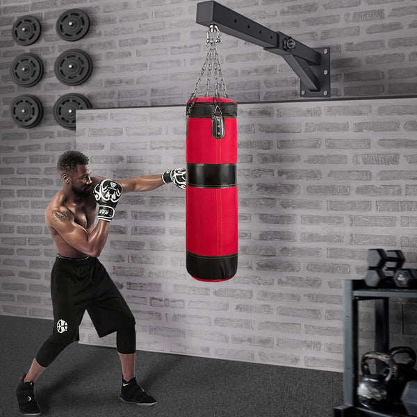 BeneLabel Punch Bag Bracket, Boxing Bag Wall Stand Frame Heavy Duty Speed Bag Hanger Silent Rotation with Adjustable 44-64cm Length for Boxing