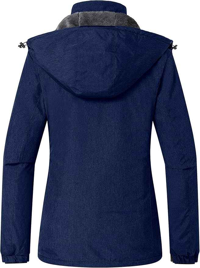 Womens Jacket Hooded Waterproof Winter Ski Snowboarding Size L Wantdo