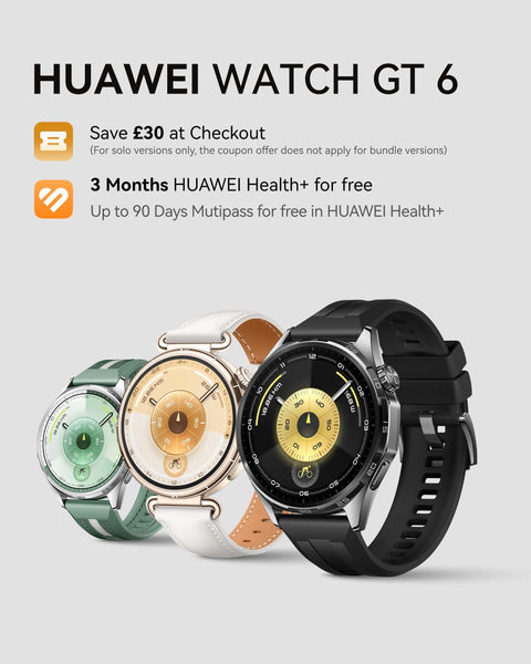 HUAWEI WATCH GT 6 GPS 46mm Smart Watch, 1.47''AMOLED Touchscreen, up to 21 days battery life, Cycling,100+ Sports Mode, iOS & Android, All-day Health Monitoring, Emotional Wellbeing, Black