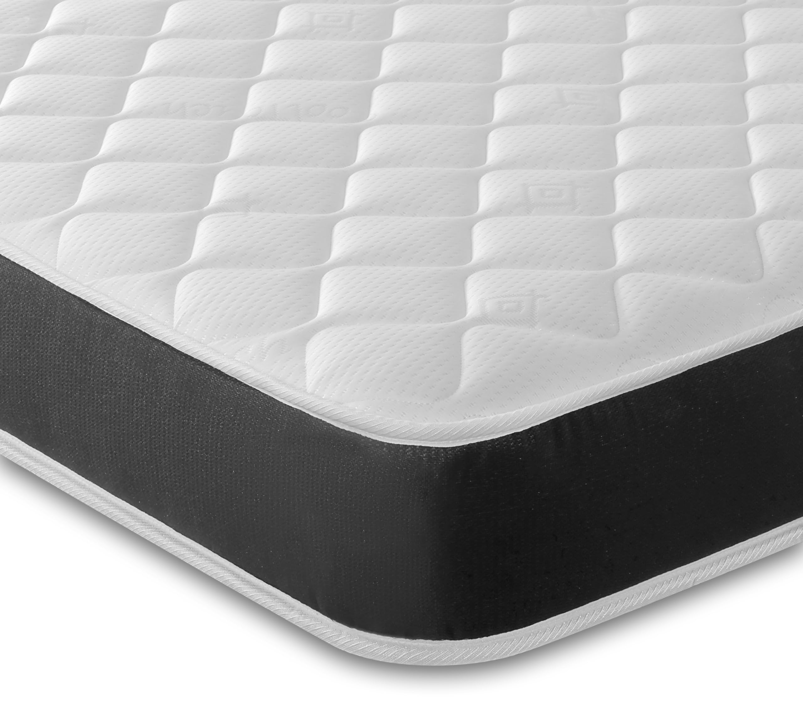 Starlight Beds Midnight Cooltouch Sprung Hybrid Small Double Memory Foam Mattress, Maximum Value, Soft Feel, Black. 18cm Deep. 4ft Small Double