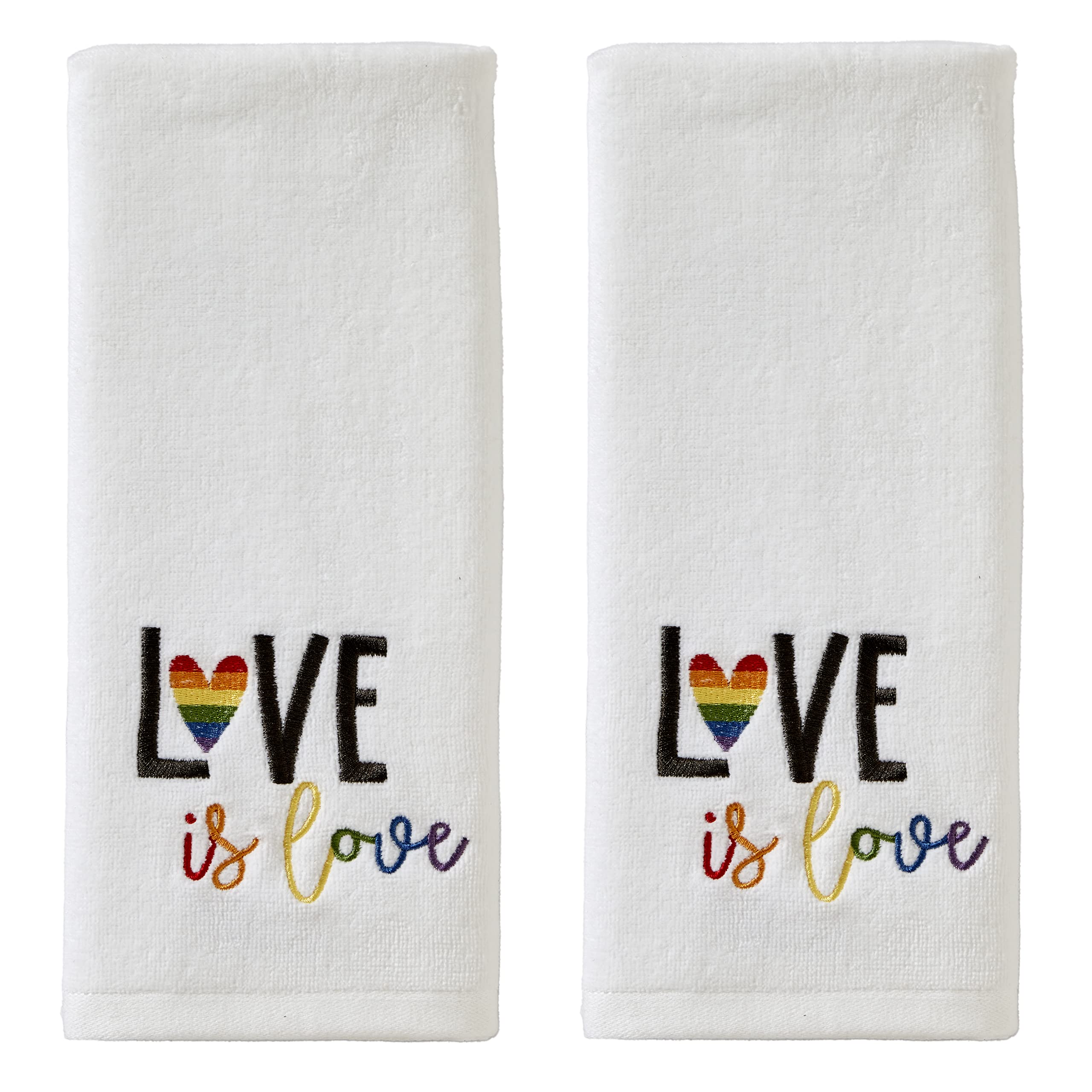 SKL Home Hand Towel Set, Cotton, Love is Love, 25" x 16"