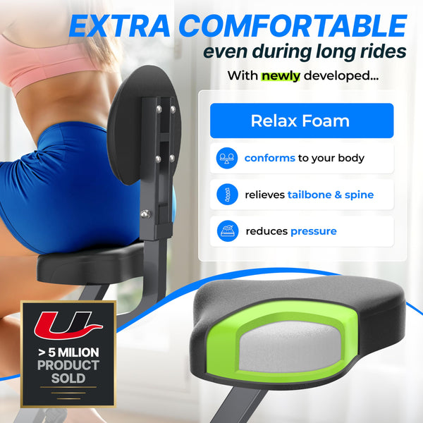 Ultrasport F-Bike Folding Exercise Bike 286 lbs Capacity, Extra Silent with Relax Foam Seat I Exercise Bikes for Home Use, Exercise Bike Foldable, Indoor Bike, Stationary Bike