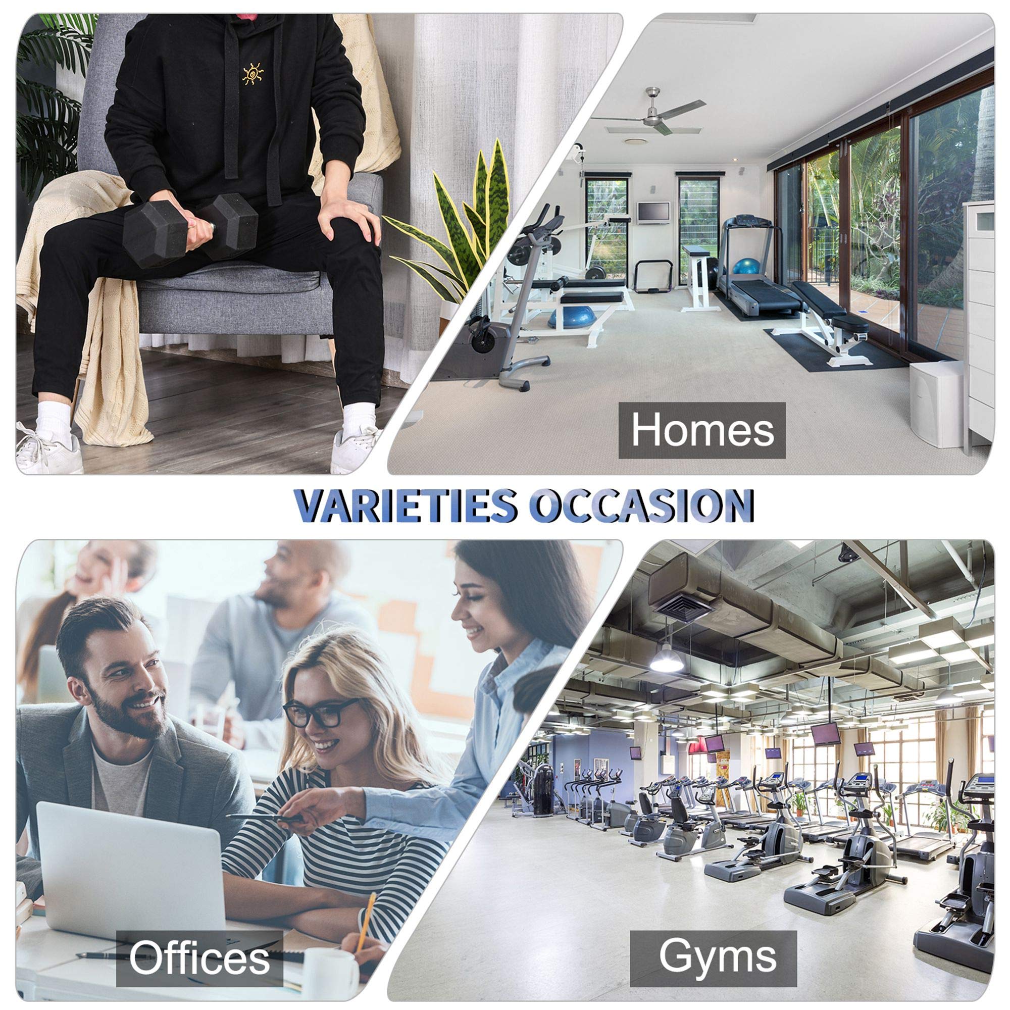 HOMCOM 12.5KG/15KG/17.5KG/20KG Single Rubber Hex Dumbbell Portable Hand Weights Dumbbell for Home Gym Workout Fitness