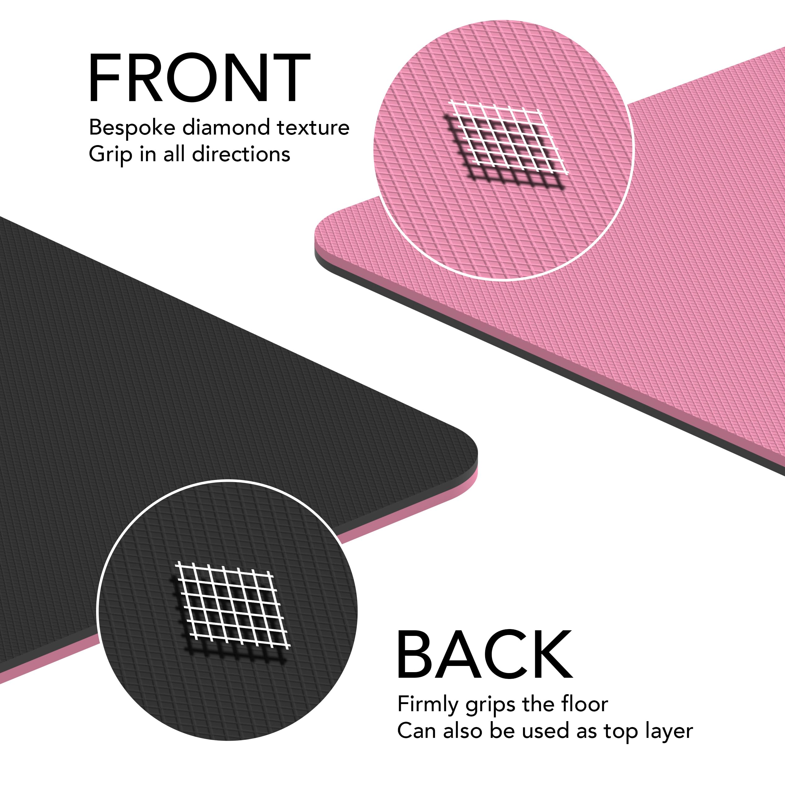 Large Exercise Mat  Extra Wide & Extra Thick Yoga Mat (183cm x 80cm x 10mm), TPE Fitness Mat with Free Carry Straps, Perfect for HiiT Home Workouts &