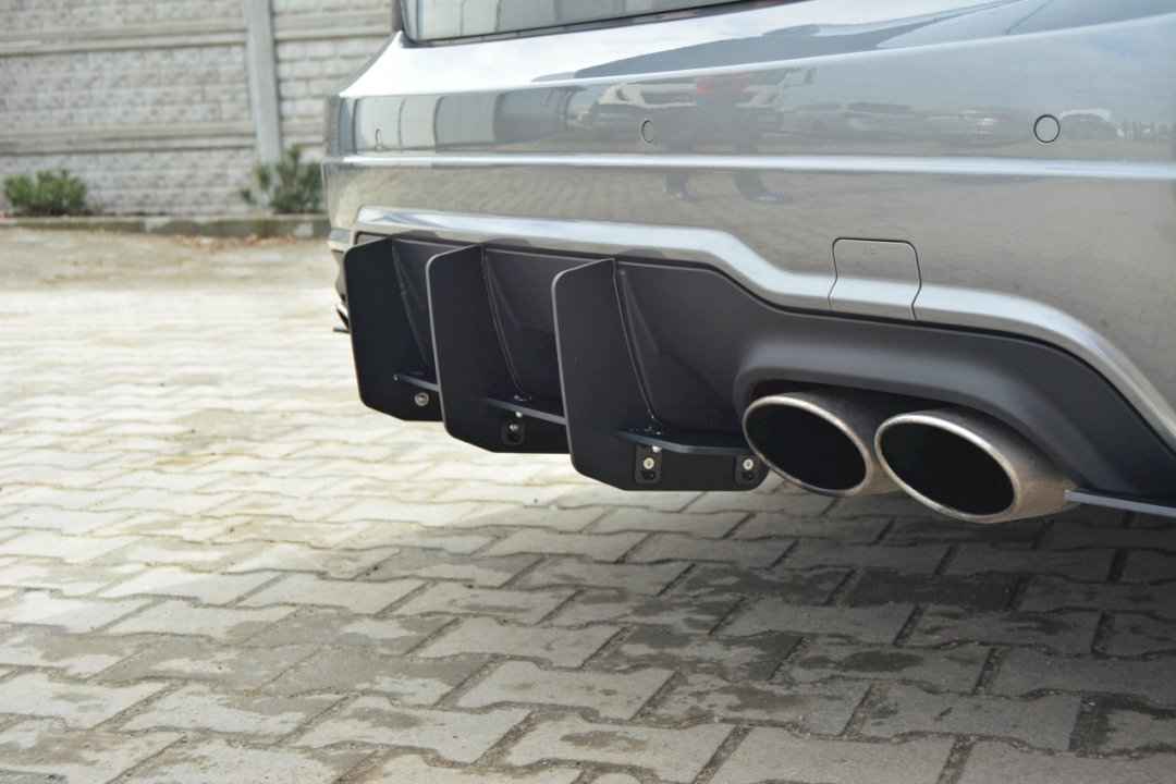 Maxton Design - MERCEDES C W204 AMG-LINE FACELIFT REAR DIFFUSER & REAR SIDE SPLITTERS