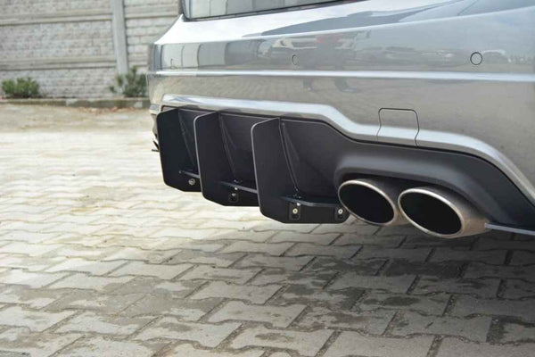 Maxton Design - MERCEDES C W204 AMG-LINE FACELIFT REAR DIFFUSER & REAR SIDE SPLITTERS