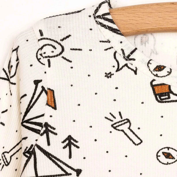 HelloBaby  Baby Boy Long Sleeve Pyjamas - Ecru