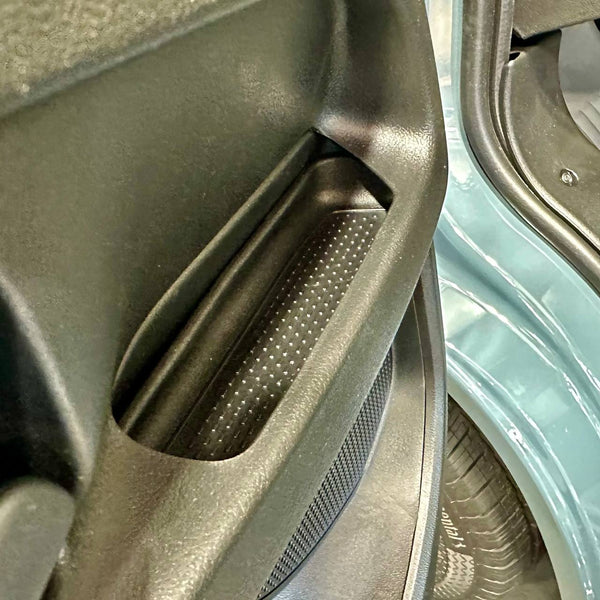 For Peugeot Boxer Rubber Door Liner Pocket Inserts - Black - Van-X