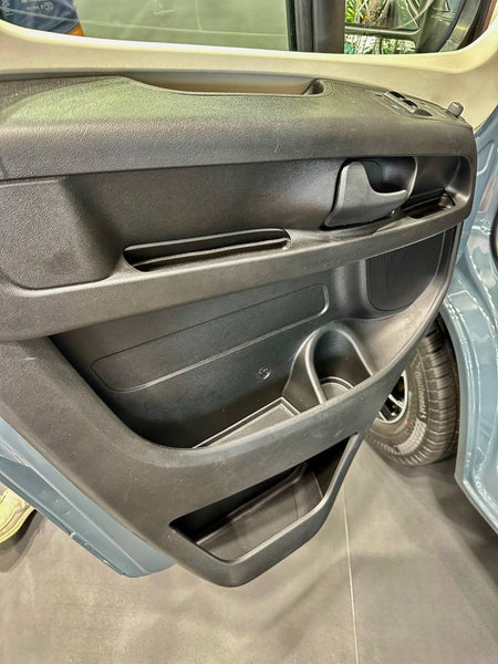 For Vauxhall Movano Rubber Door Liner Pocket Inserts - Black - Van-X