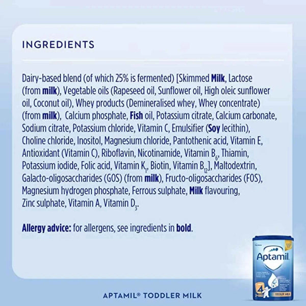 Aptamil 4 Growing Up Toddler Milk Formula 2+ years 800g