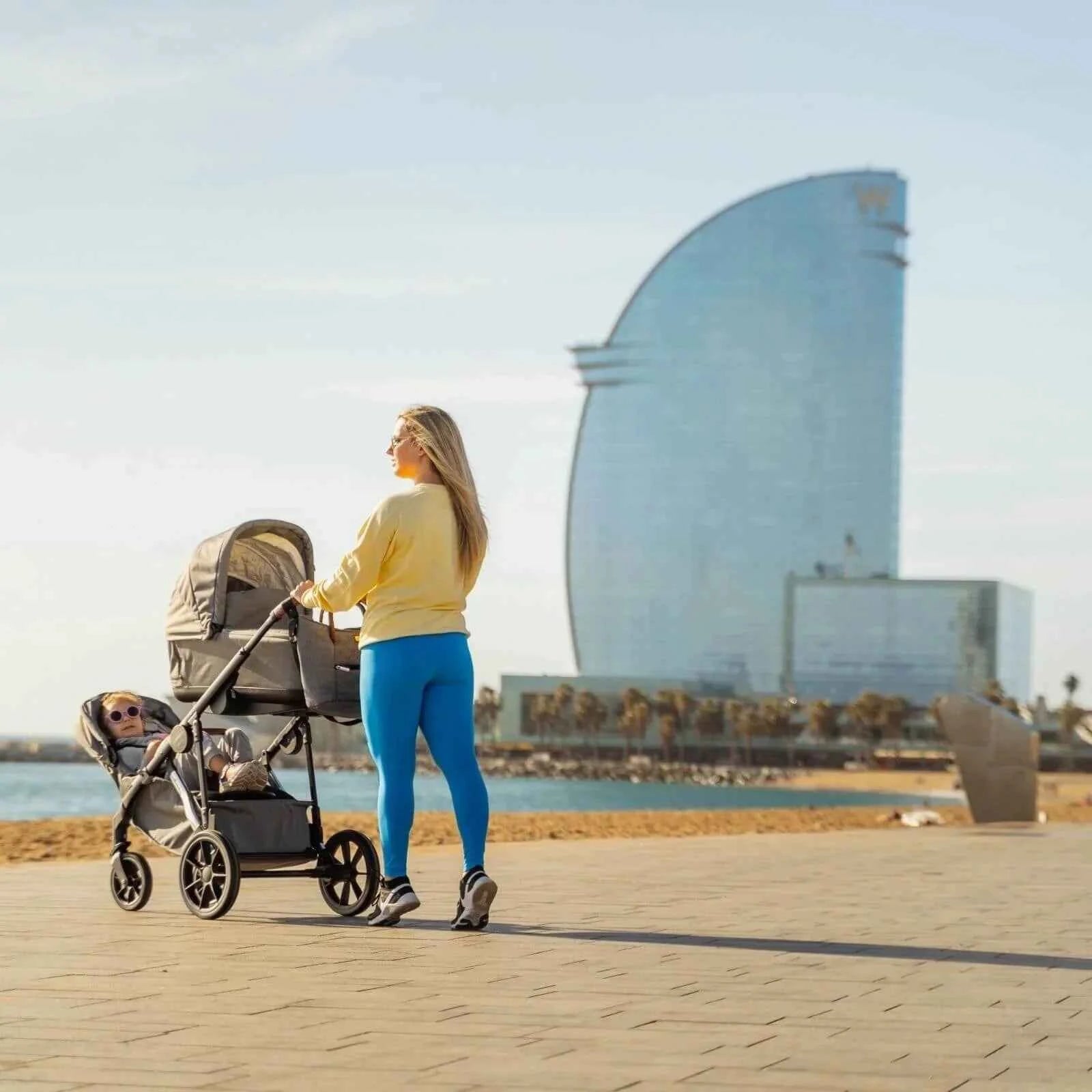 Mee-Go Uno Plus 2-in-1 Pushchair & Pram - Black/Rose