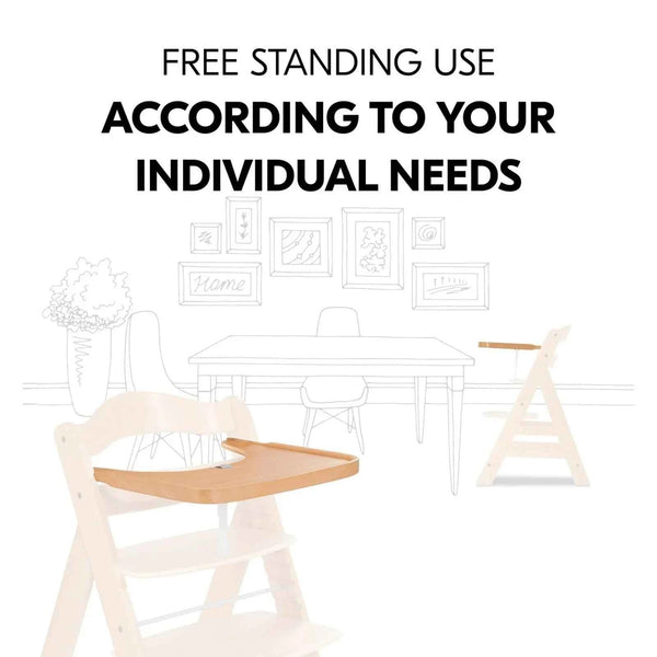 Hauck Alpha Wooden Tray - Natural