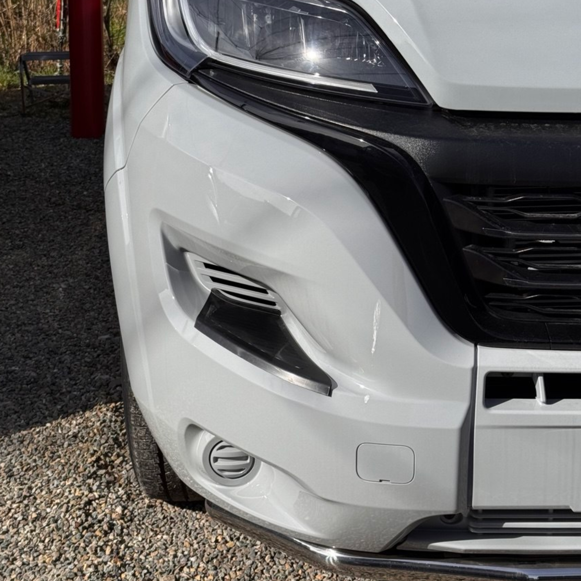 For Citroën Relay Front Bumper Step Protectors – White, Set of 2 | Durable Vehicle Accessories