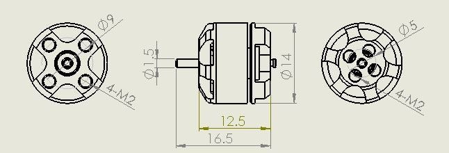 DYS BE1104 4000/6500/7500Kv Micro Quadcopter Motor