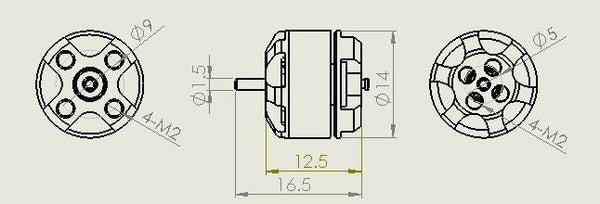 DYS BE1104 4000/6500/7500Kv Micro Quadcopter Motor