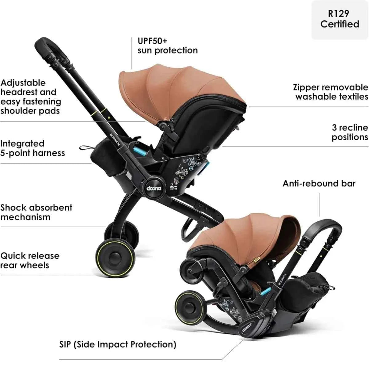 Doona X Infant Car Seat & Stroller - Terracota