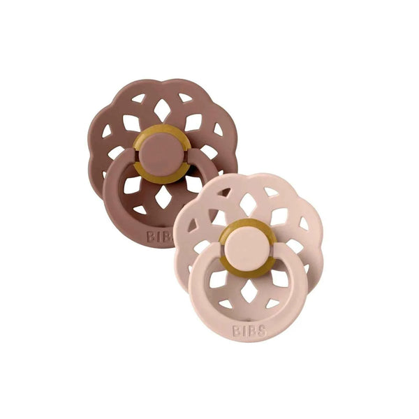 BIBS Boheme Latex Soothers 6+ months Pack of 2 - Woodchuck & Blush