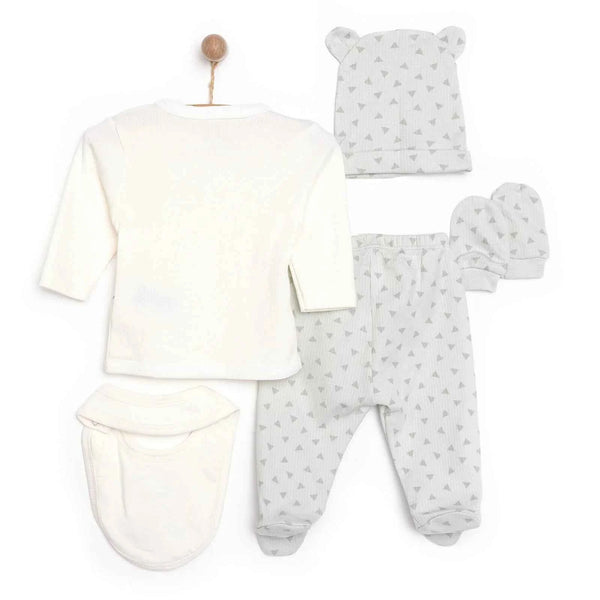 Little Life Unisex 5 Piece Newborn Set - Ecru