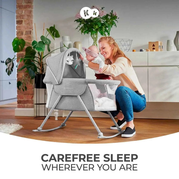 Kinderkraft Lovi 3 in 1 Baby Crib - Grey