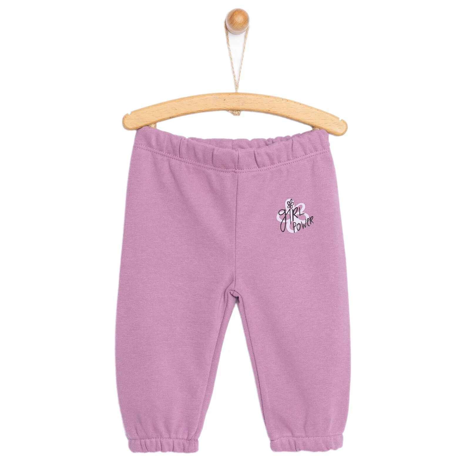 HelloBaby Baby Girl Basic Joggers - Purple