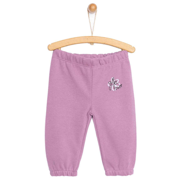 HelloBaby Baby Girl Basic Joggers - Purple