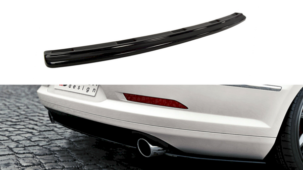 Maxton Design - CENTRAL REAR SPLITTER VW PASSAT CC R36 RLINE (PREFACE) (WITHOUT VERTICAL BARS)
