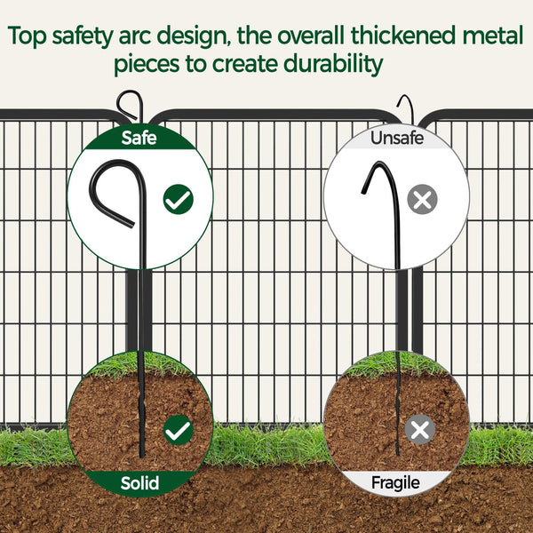 Yaheetech Lightweight Dog Playpen, 8 Panel 80cm Dog Fence Pet Exercise Pen Portable Puppy Play Pen Suitable for RV/Camping