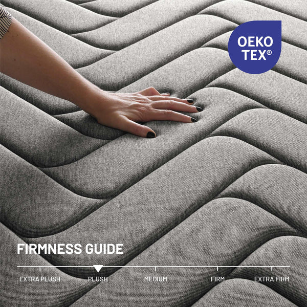 naturalex 3ft Single Mattress Memory Foam Mattress 6 Inch Deep Plush Mattress (90x190cm) Fire Retardant Skin Friendly, The Cotswold