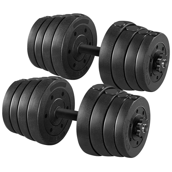 Yaheetech 30KG/25KG/20KG/15KG Adjustable Dumbbells Weight Lifting Training Set Dumbbells Set (sold as a pair) Home Gym Fitness for Men/Women