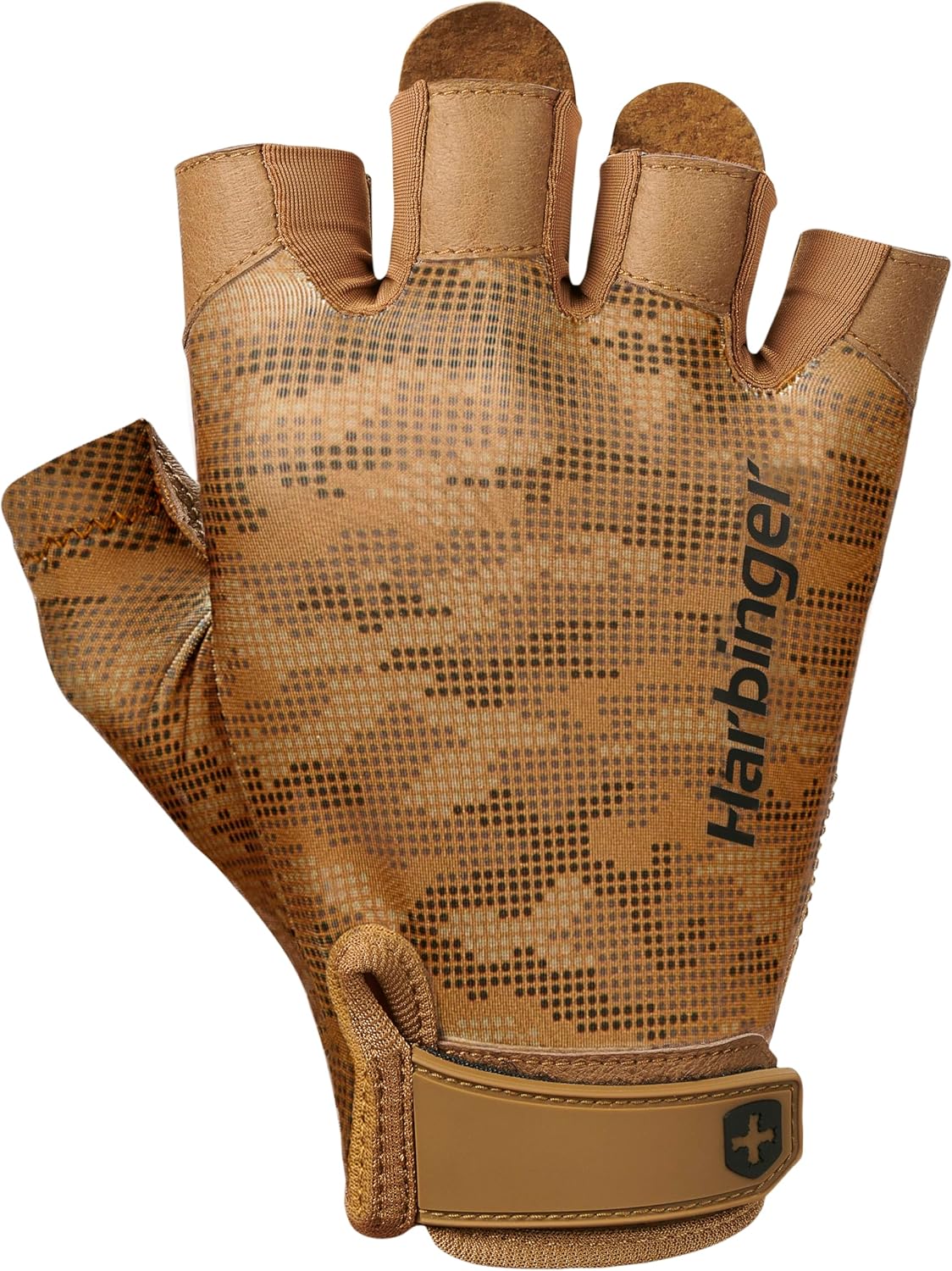 Harbinger Pro 2.0 Weightlifting Gloves–Padded Leather Palm, Breathable Perforated Design, 4-Way Stretch, Pull Tabs, Wrist Strap–Flexible Moderate Support Gym Gloves– Unisex, Tan, X-Large
