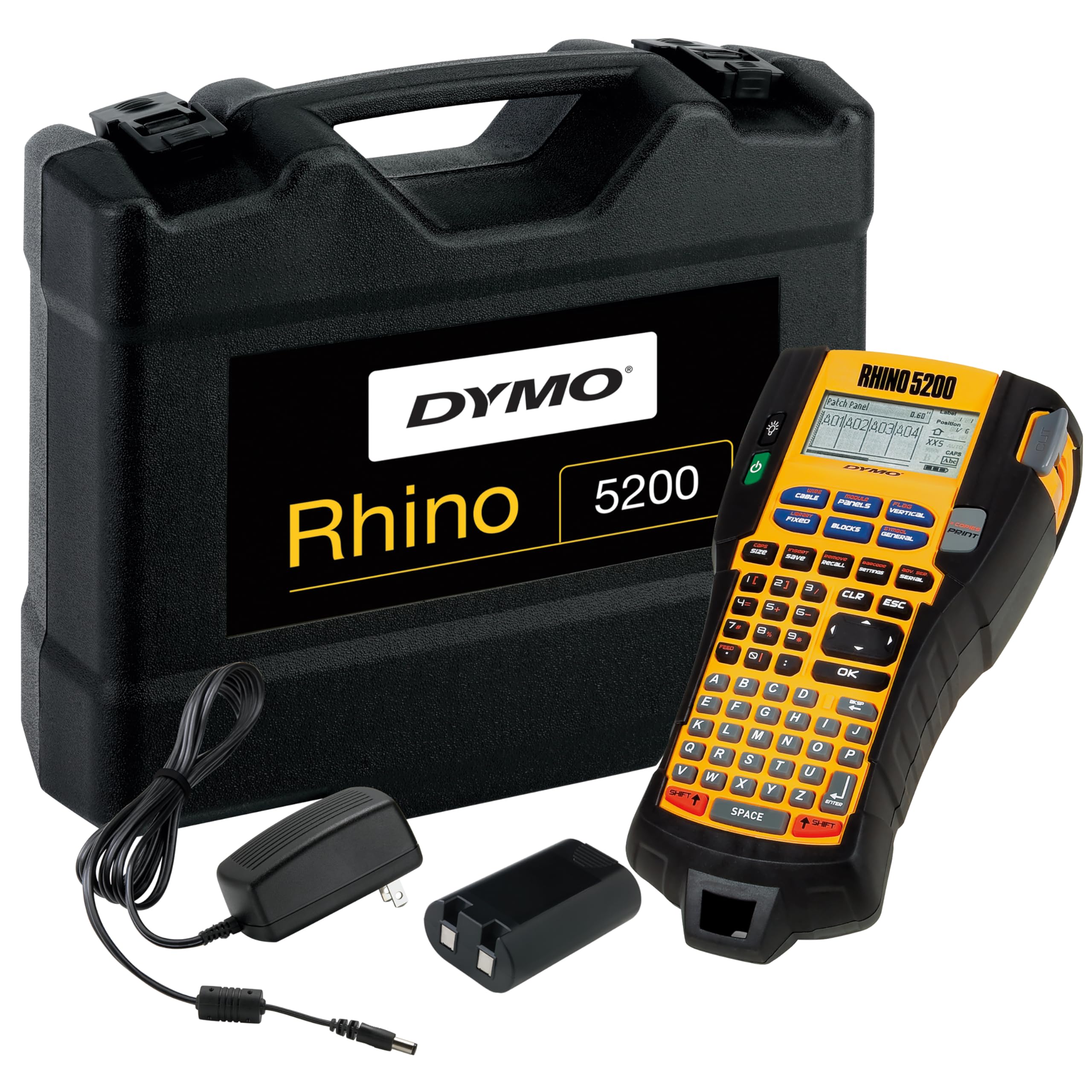 DYMO Rhino 4200 Industrial Label Maker | QWERTY Keyboard & Time-Saving Hot Keys | Durable Label Printer for Job Sites and Heavy-Duty Labelling Jobs