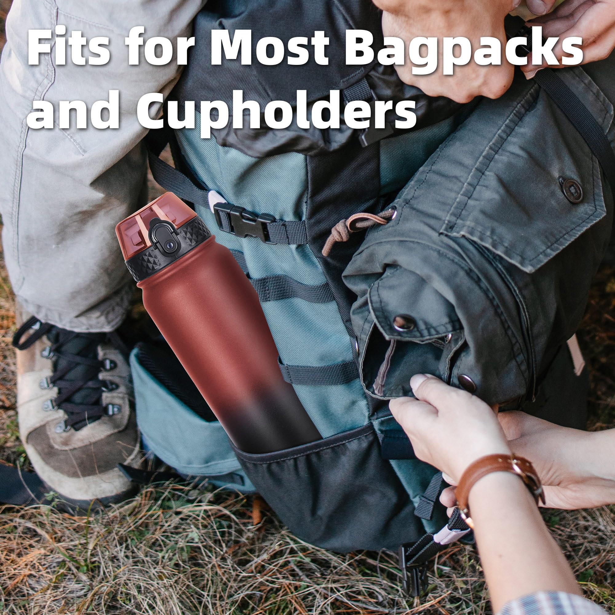 OLDLEY Stainless Steel Water Bottle with Straw 1L Vaccum Insulated Large Drink Flask Metal Water Bottles 1 Litre Leakproof Keep Drinks Hot Cold for Sports Gym with Different Lids(Purple Green, 3 Lids)