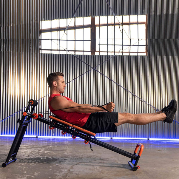 New Image FITT Gym - Pilates Reformer, Bodyweight Gym & Ab Trainer - MultiGym Total Body Fitness Home Workout Machine - Collapsible & Easy to Assemble - Adjustable Positioning