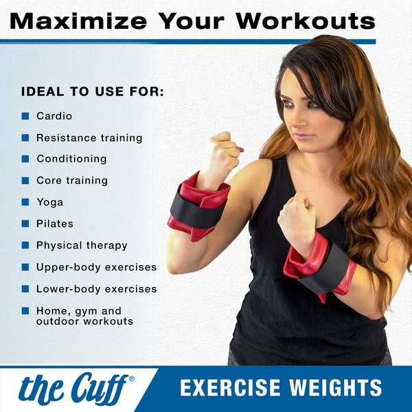 CanDo Weight cuff - wrist and ankle weights - 3.4 kg, orange 10-0212 - alternative to dumbbells