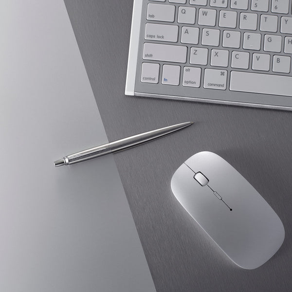 Parker Jotter Ballpoint Pen | Stainless Steel with Chrome Trim | Medium Point | Handwriting Pens & Stationery Supplies | Blue Ink | Gift Box