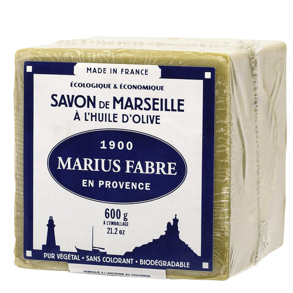 Marius Fabre Le Lavoir: 2x 600 g genuine Marseille core soap made from 72% olive oil (cube soap)
