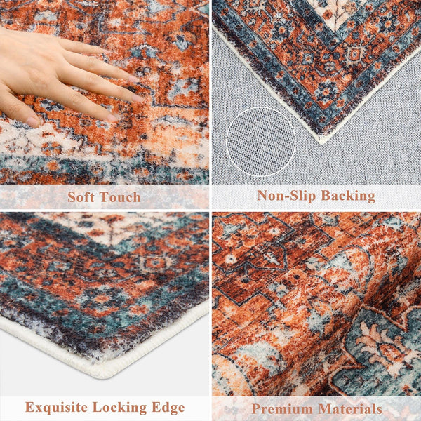 SHACOS Extra Long Hallway Runner Rug Non Slip 60 x 245 cm Hallway Hall Runner Rug Washable Runner Rug Narrow Rugs Boho Carpet Runners for Hallway