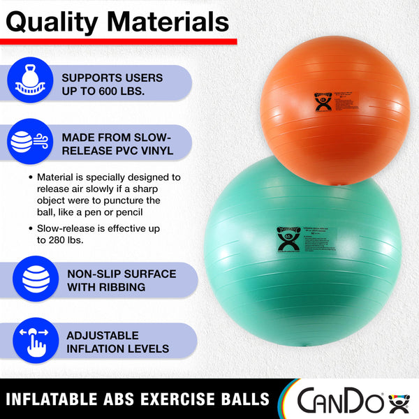 CanDo Exercise ball - CanDo? Deluxe Anti-Burst Gym ball, diameter 85cm, blue
