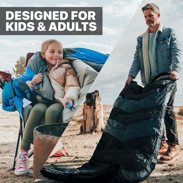 MalloMe Sleeping Bags for Adults & Kids Sleeping Bag 3-4 Season - Ultralight Backpacking Sleeping Bag Cold Weather & Warm, Lightweight Compact, Single Adult Girls Boys Winter Sleep Camping Accessories