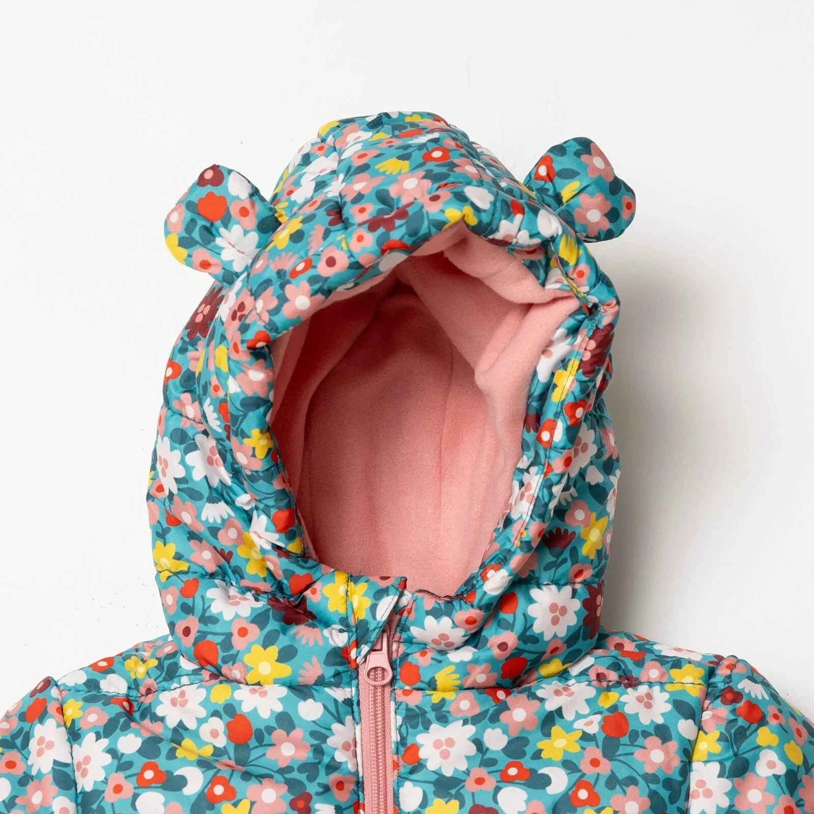 HelloBaby Baby Girl Floral Printed Coat - Printed