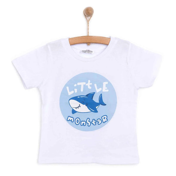 HelloBaby Baby Shark Boy T-shirt - White