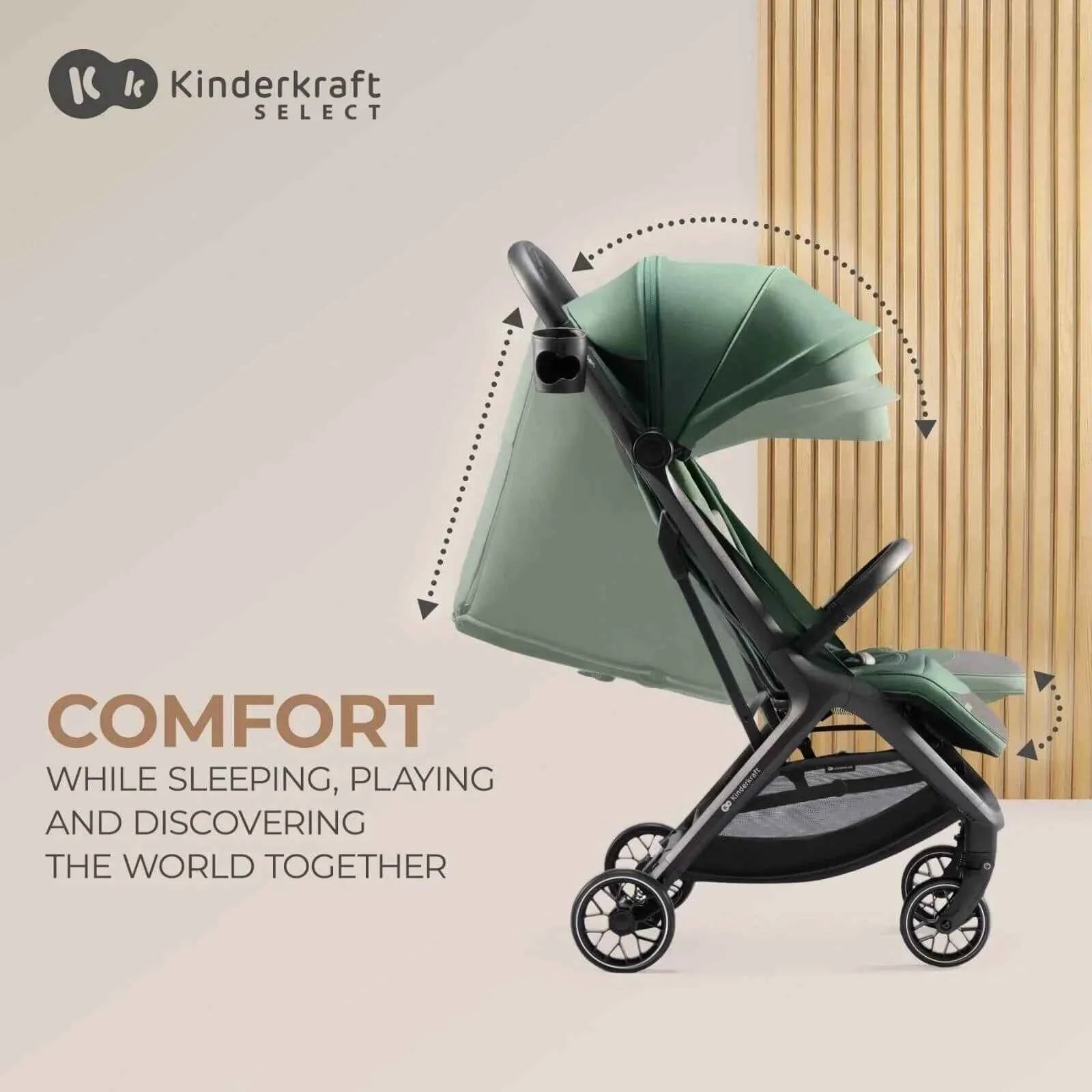 Kinderkraft Nubi 2 Auto-Folding Pushchair - Cloudy Grey
