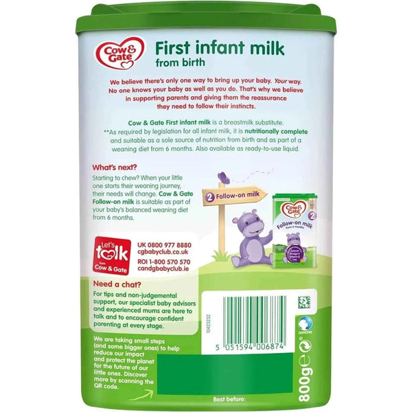 Cow & Gate 1 First Infant Milk Formula 0-6 months 800g