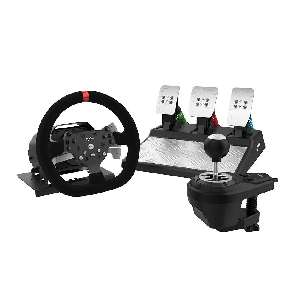 PXN V10 Game Steering Wheel Controller Wired Force Feedback 900 Rotation Angle Game Steering Wheel Custom For Switch/Xbox Gifts