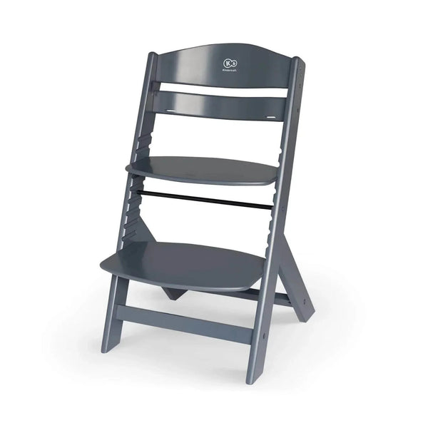 Kinderkraft Enock Wooden Highchair - Full Grey
