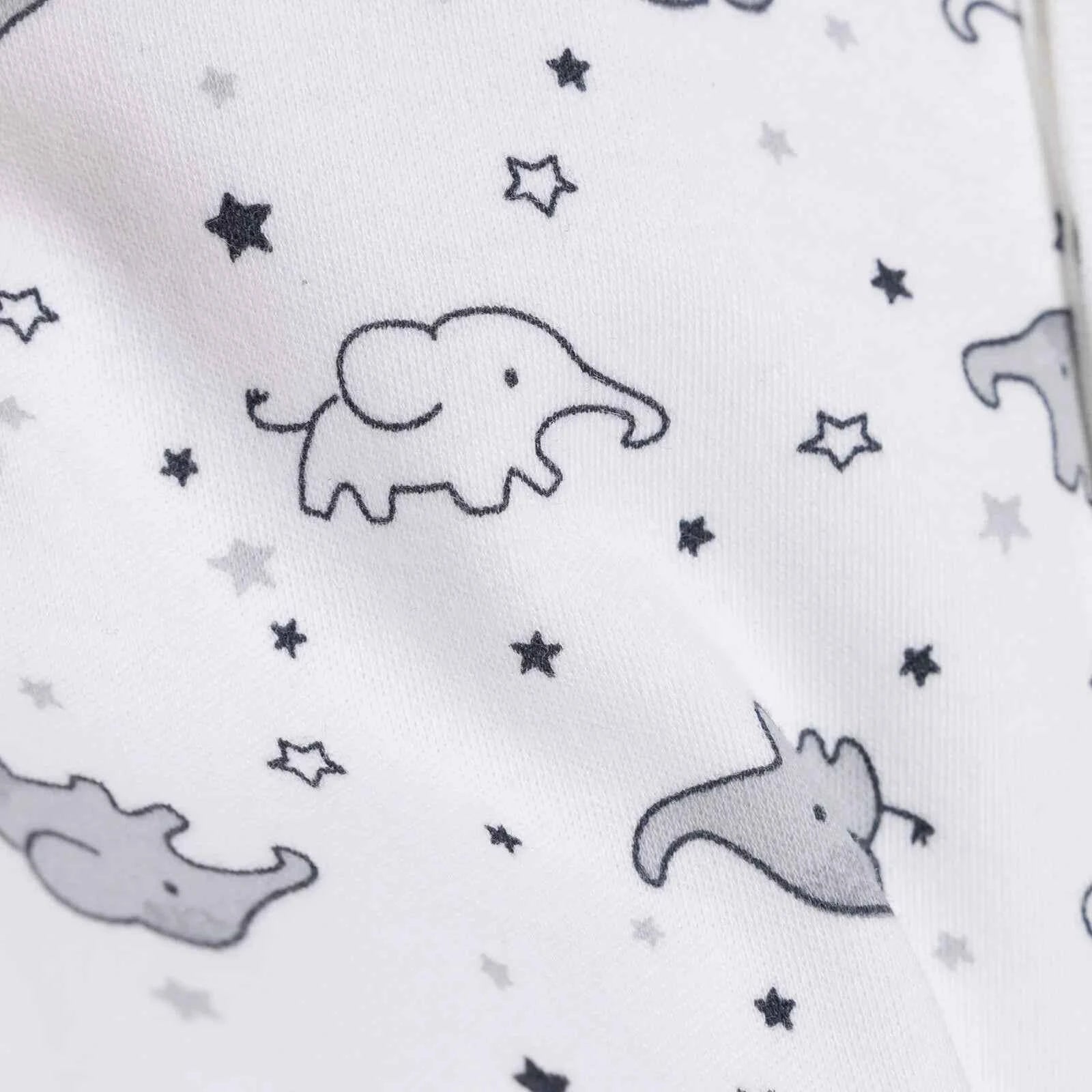 HelloBaby Newborn Baby Cute Elephant Jumpsuit - Ecru