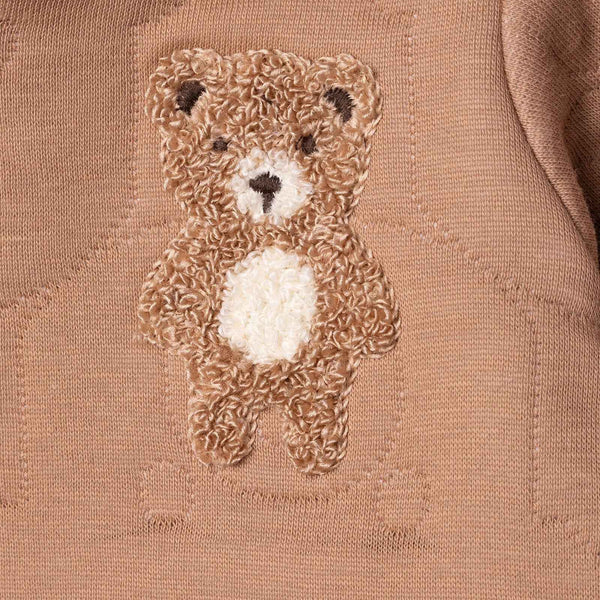 Bebetto Newborn Footless Jumpsuit - Brown