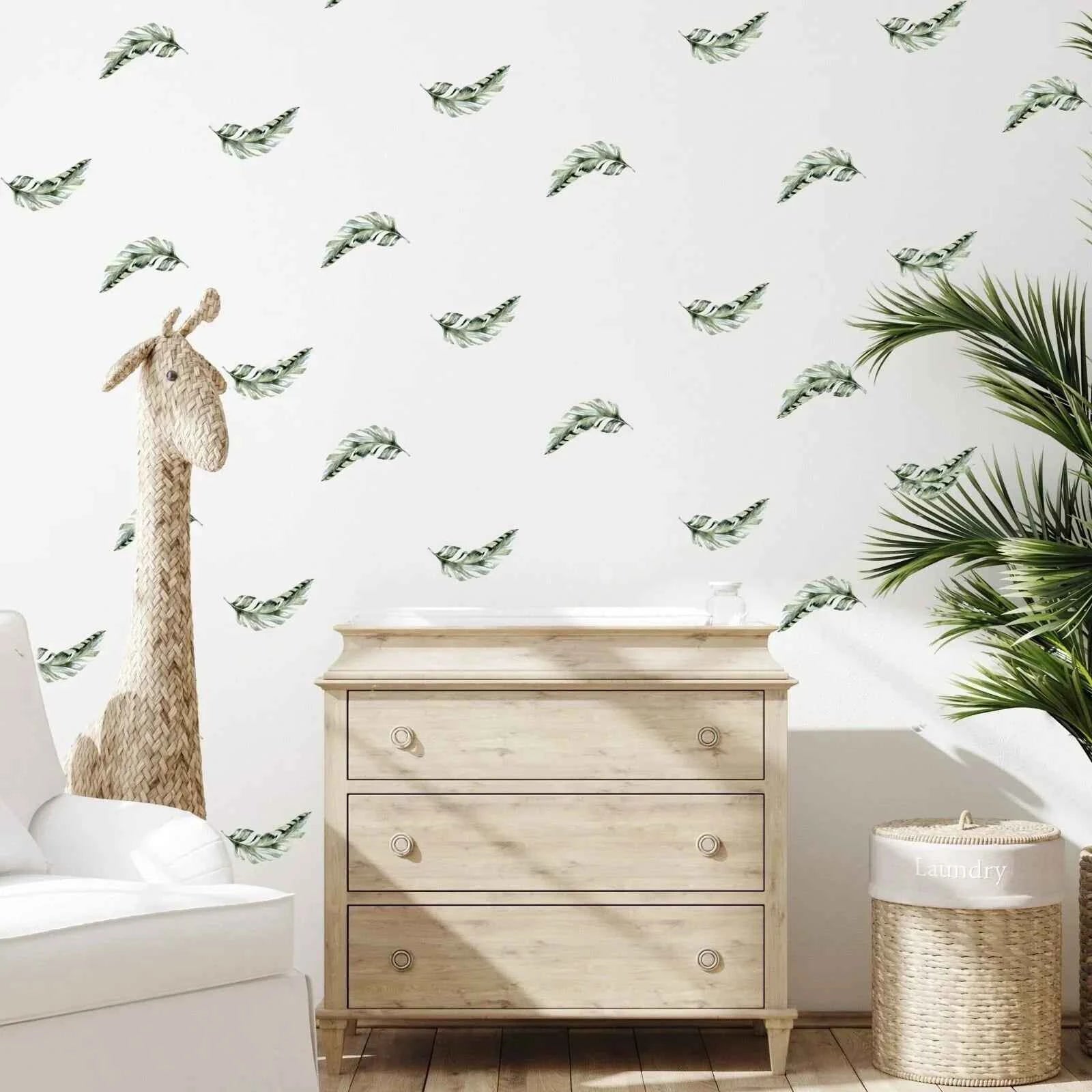 Live Vida Safari Leaves Wall Sticker A4