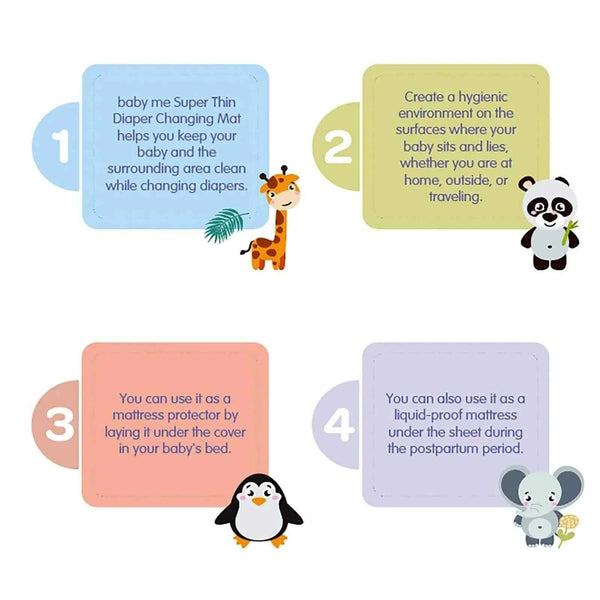baby me Super Thin Baby Nappy Changing Mats 60x90cm - 40 pcs